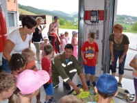 Kindergarten Peilstein zu Besuch bei der Feuerwehr