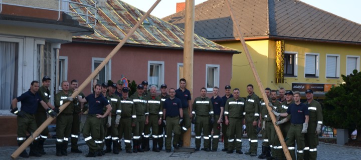 Maibaum-Aufstellen