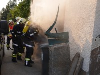 neuen Löschwasserbehälter in Martschlag beübt