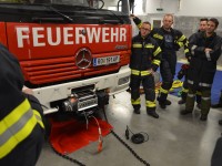 Seilwinde am TLF-A in Betrieb