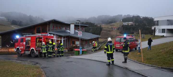 Brand im Heizhaus Kindergarten Julbach