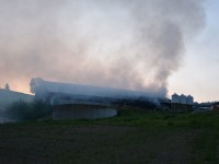 landwirtschaftliches Gebäude in Weixelbaum in Brand