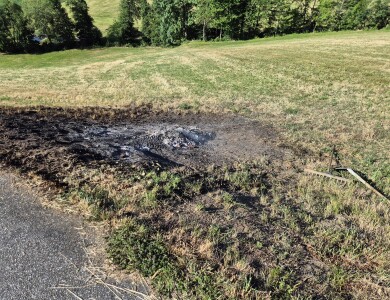 Brandverdacht am Ortseingang von Peilstein