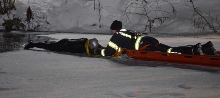 Eisrettung als Übungsthema